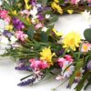1 (2) J'FLORU Spring Wreath 24 Inch Summer Wreaths for Front Door Artificial Flower Wreath with Daisy and Lavender for Indoor Outdoor and Easter Celebration