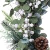 11 (4) J'FLORU Christmas Wreaths for Front Door 20 Inch Artificial Christmas Wreath White Winter Wreath with Berries Pine Cones Pine Needles for Xmas Winter Holidays