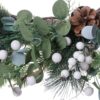 11 (5) J'FLORU Christmas Wreaths for Front Door 20 Inch Artificial Christmas Wreath White Winter Wreath with Berries Pine Cones Pine Needles for Xmas Winter Holidays