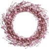 16 (1) J'FLORU Pink Valentine’s Day Wreaths for Front Door 20 Inch Valentines Day Wreath Valentines Wreath with Cute Hearts and Berries Valentine’s Day Gifts Anniversary Wedding Decorations