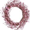 16 (5) J'FLORU Pink Valentine’s Day Wreaths for Front Door 20 Inch Valentines Day Wreath Valentines Wreath with Cute Hearts and Berries Valentine’s Day Gifts Anniversary Wedding Decorations