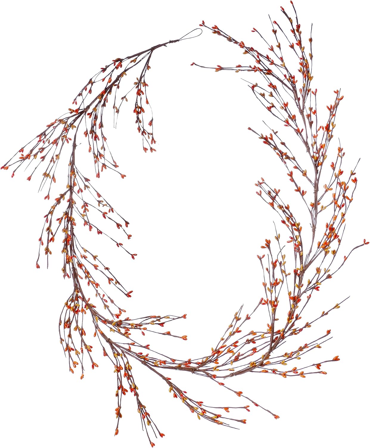 17 (1) J'FLORU Fall Pip Berry Garland - 5FT Artificial Autumn Decor (OrangeYellow)