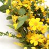 2 (2) J'FLORU Artificial Spring Wreath 22 Inch Summer Wreaths for Front Door Yellow Daisy Wreath for Indoor Outdoor Home Decor and Easter Celebration