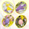 20 (5) J'FLORU Easter Flower Decorations 12 Pack Easter Egg Picks Artificial Forsythia Flowers with Eggs for Floral Arrangements Table Centerpieces