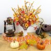 31 (2) J'FLORU Artificial Fall Flowers 12 Pack Fall Floral Picks 17 Inch Autumn Flower Stems for Thanksgiving Harvest Vases Centerpieces Flower Arrangements