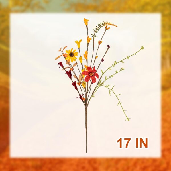 31 (6) J'FLORU Artificial Fall Flowers 12 Pack Fall Floral Picks 17 Inch Autumn Flower Stems for Thanksgiving Harvest Vases Centerpieces Flower Arrangements