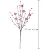 33 J'FLORU Valentine’s Day Gifts,6 Pack Valentines Day Picks Berry Stems with Pink Hearts for Valentine Decor Anniversary Wedding Decorations(Pink)