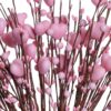 34 J'FLORU Valentine’s Day Gifts,6 Pack Valentines Day Picks Berry Stems with Pink Hearts for Valentine Decor Anniversary Wedding Decorations(Pink)
