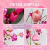 6 (6) J'FLORU 22 Inch Valentines Day Wreath Pink Valentine's Day Wreaths for Front Door Tulip Wreath with Red Hearts and Berries for Valentine Wedding Anniversary Candlelight Dinner