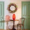 7 (4) J'FLORU Valentine's Day Wreaths for Front Door 20 Inch Valentines Day Wreath Valentine Door Wreath with Pink Red Hearts and Berries Valentines Day Gifts Anniversary Wedding Decorations